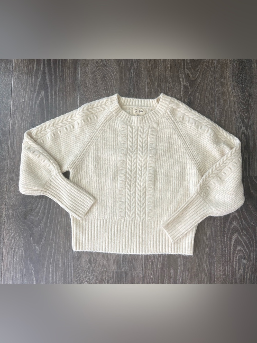 Jessica Simpson Cream Cable Knit Sweater - Size XS